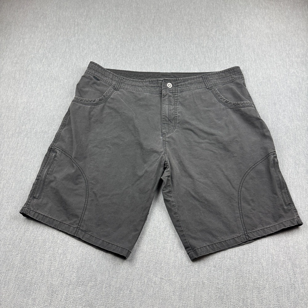 Kuhl Shorts Men 42 Gray Ramblr Vintage Patina Dye 11" Cargo Hiking Outdoor Trail